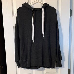 Aerie Black Hoodie with White Drawstrings